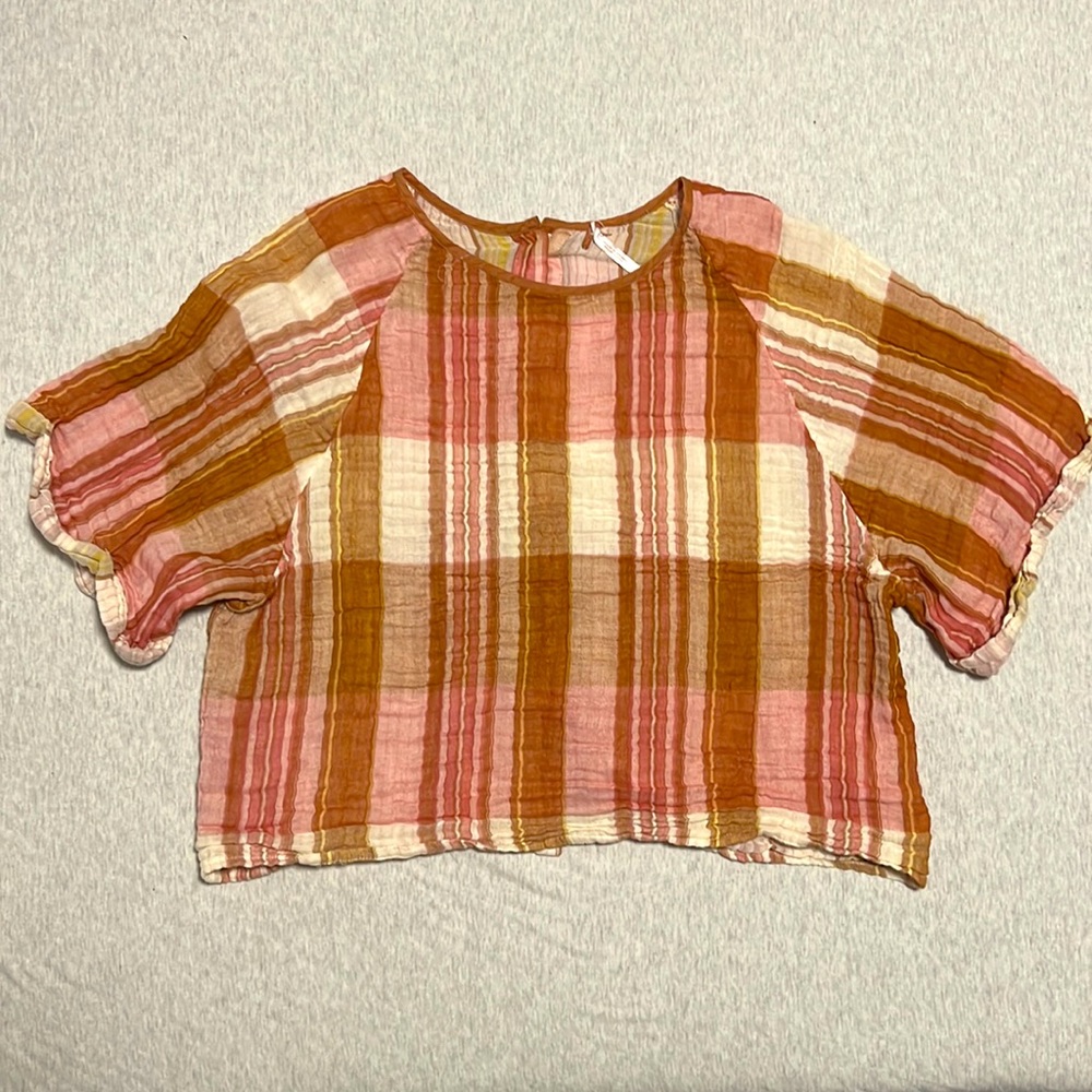 Free People linen crop top